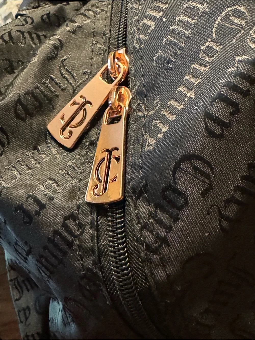 Juicy Couture Black Logo Jacquard Duffel